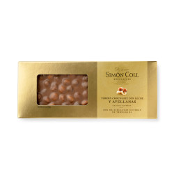 TURRÓN CHOCOLATE LECHE Y AVELLANA 250GR